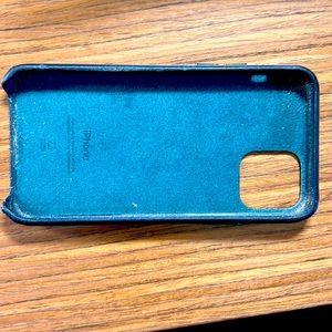 Dark green leather apple iPhone 11 Pro case